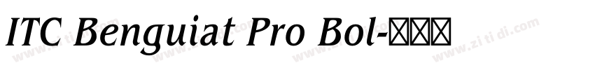 ITC Benguiat Pro Bol字体转换